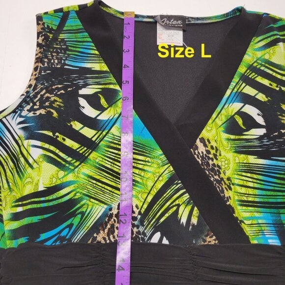 Green and Black Sleeveless Dress Various Sizes L XL - NWOT - Picture 9 of 14